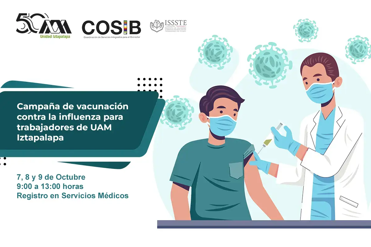 Campaña de vacunación contra la influenza para trabajadores de UAM Iztapalapa